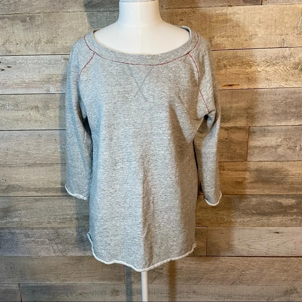 Gap women's grey raw edge sweatshirt in size medium